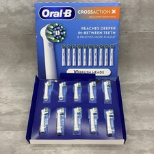 Oral B Replacement Brush Heads Crossaction 10x Pack OPEN BOX