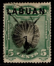 NORTH BORNEO - Labuan QV SG65, 5c green, USED. Cat &pound;50.