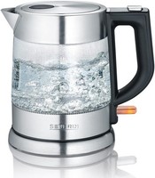 Severin Glas Wasserkocher 1,0L Leistungsstark Mit Kalkfilter, Edelstahl, WK 3468