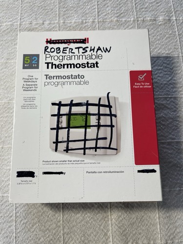 Robertshaw Programmable Thermostat Heat AC 24V Untested w/Box