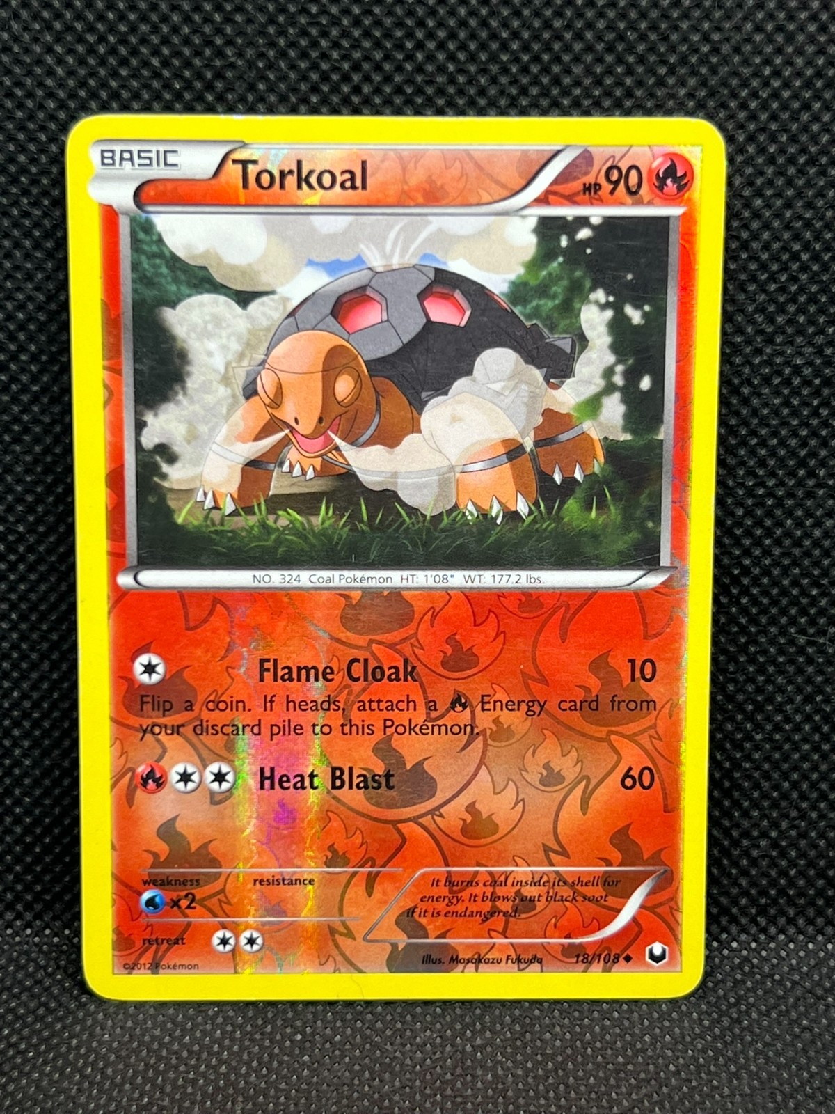 Pokémon Tcg Torkoal 18/108 Dark Explorers Reverse Holo