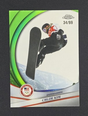 2026 Topps Chrome Chloe Kim U.S. Winter Olympic Team /99 Three Medals     