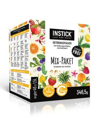 INSTICK Mix-Paket 46 Sticks für je 1,5 L zuckerfreies Getränk