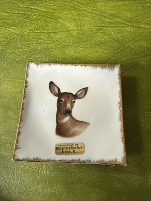 Vintage Souvenir  US Collectible White Pines State Park Oregon Illinois Deer