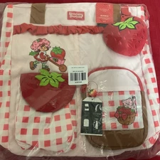 BIOWORLD STRAWBERRY SHORTCAKE RUFFLE PADDED TOTE BAG NWT!!!