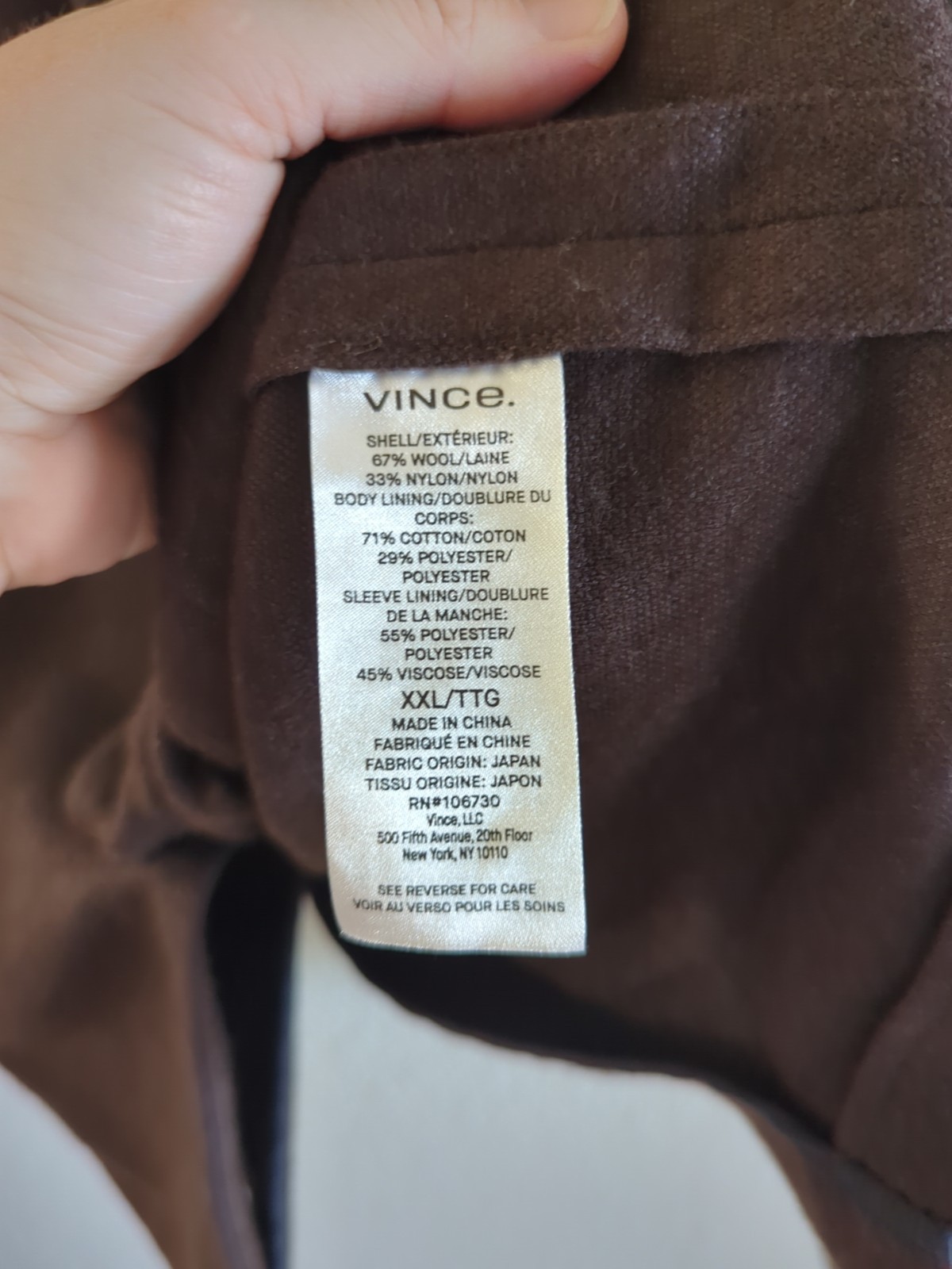 VINCE Wool Blend Two Button Blazer Jacket Men's C… - image 8