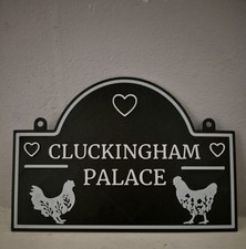 Cluckingham Palace Sign – Cute Coop & Chicken Run Hen Decor
