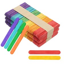 150Pcs Crafts Sticks, 2.6 Inch Wooden Sticks for Crafts, Multicolor