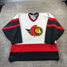 VINTAGE Ottowa Senators Jersey Mens Medium White CCM NHL Hockey