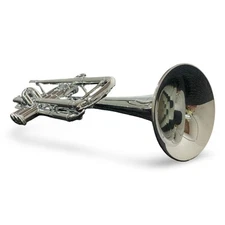 S.E. Shires Q10R Professional Trumpet – Silver Plate, Flower Engraving, w/ Case 