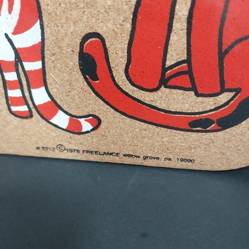 3 Vintage Cork Bulletin Boards 1979 Pink Panther UAC -GEOFFREY Cats 11x22.5 - Picture 5 of 12