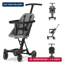 Dream On Me Coast Rider Travel Stroller - Grey, Lightweight & Compact Baby Strol