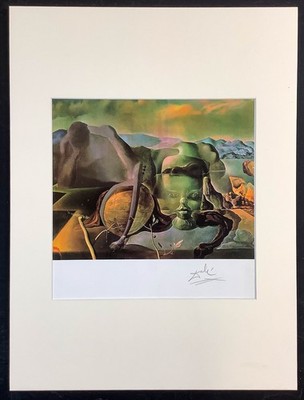 Salvador Dali  50 Year old Tipped-In Plate Lithograph - 12x16 Matted Frame Ready