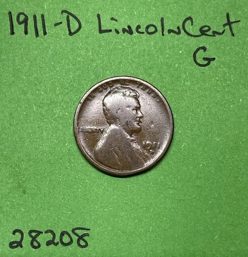 1911 D Lincoln Wheat Cent / Penny 1c Good