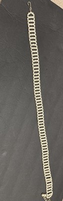 Faux Pearl Belt Ladder Style Hook Chain Closure Cute