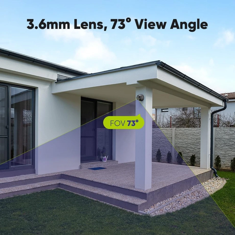 1080p Wired Home Security Camera with EXIR Night Vision, IP66 Waterproof for ... - Image 4 of 4