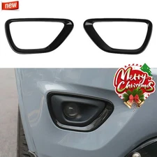 Black Front Fog Light Cover Fog Lamp Frame Trim For Jeep Grand Cherokee 2014-16