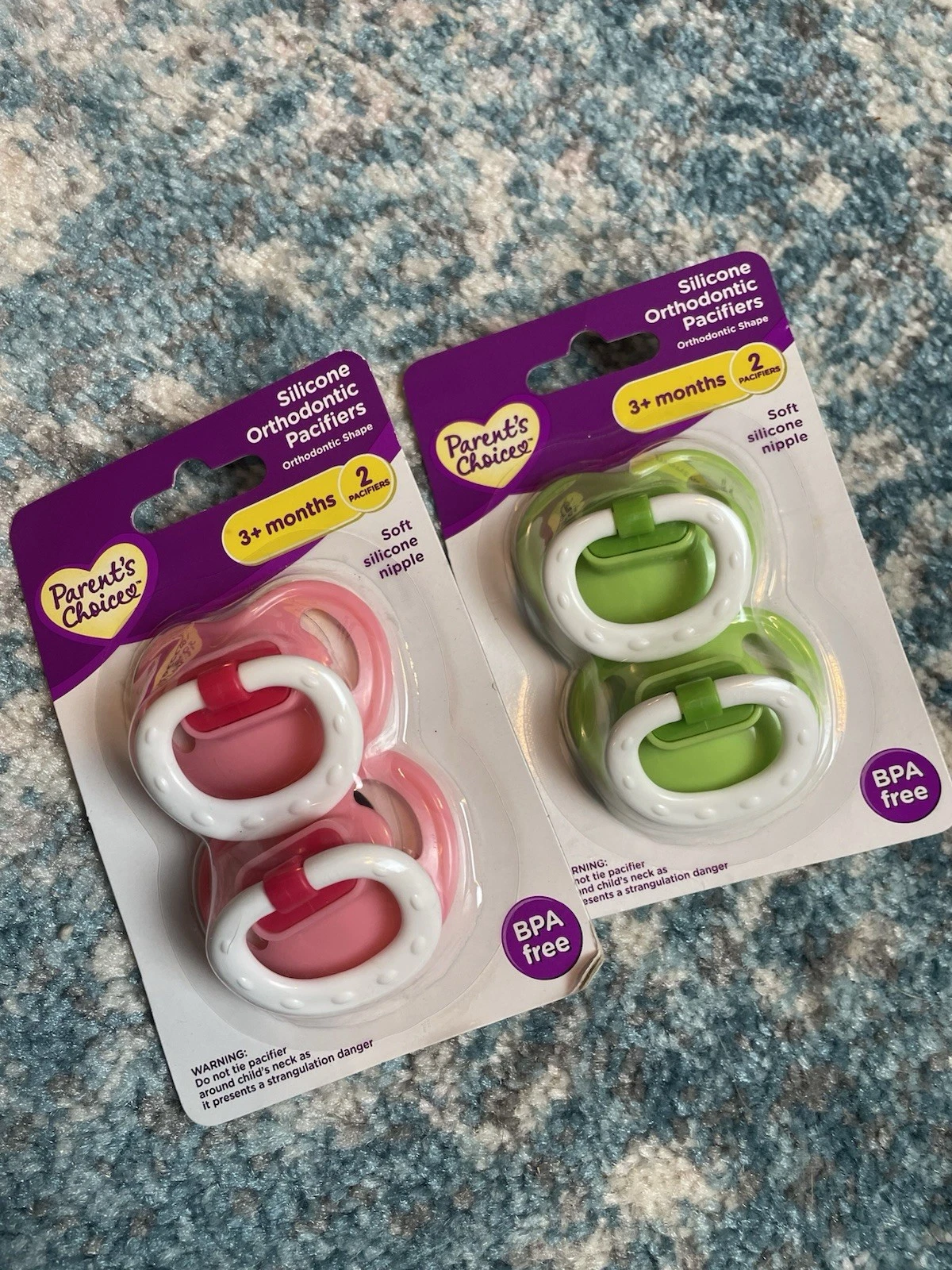 Lot If 2 Packs Parent's Choice Silicone Pacifiers 2-Pack Size 0+ Months 4 Pacifi
Opens in a new wind