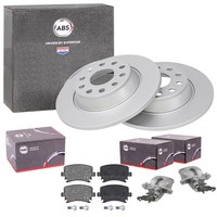 ABS Bremsscheiben BelÄGe SÄTtel Hinten Passend FüR VW Golf 5 6 EOS Audi A3 8P