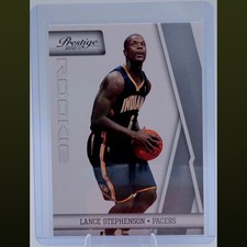 LANCE STEPHENSON INDIANA PACERS 2010-11 PANINI PRESTIGE ROOKIE NBA CARD. rookie card picture