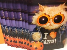 HALLOWEEN GREETING CARDS New w/envelope LOT 10 "LOVE CANDY". AWESOME PRICE