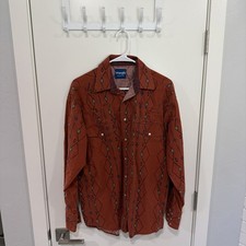 Vintage Wrangler Pearl Snap - Size Large