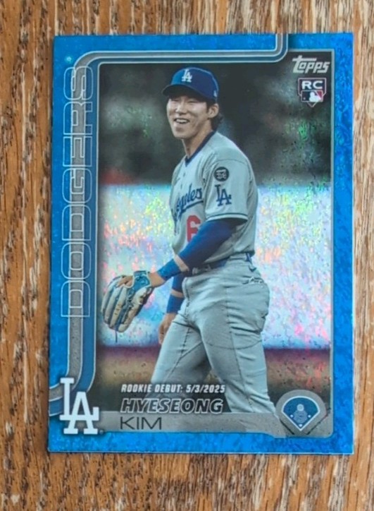 2025 Topps Update Blue Holofoil Parallel Hyeseong Kim Rookie Debut 42/150