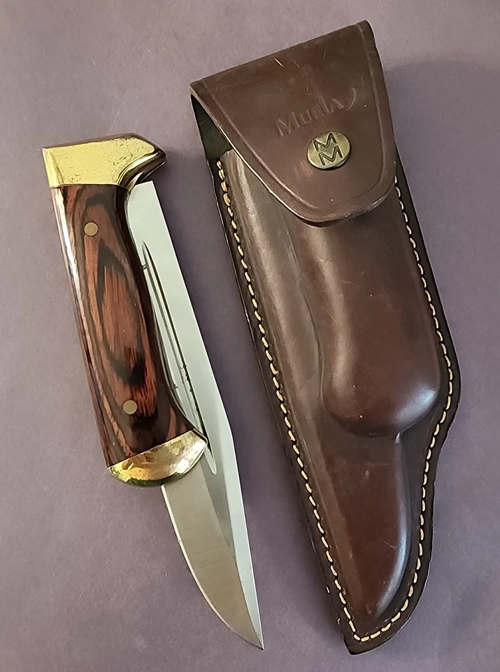 Faca de lâmina dobrável Muela Fury 7" com cabo Pakkawood e bainha de couro # 90069 - Imagem 2 de 4