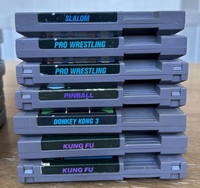 Lot Of 13 Blackbox NES Games Cartridges Only - Donkey Kong 3, Slalom, more