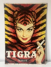 TIGRA 60s AL MOORE Pin-Up Tin Sign Poster Smoking Elvis Monroe Rockabilly Cramps