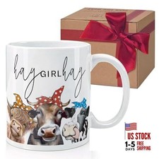 Funny Cow Mug Gifts for Cow Lover Cow Owner, Mom, Daughter, Hay Girl Hay