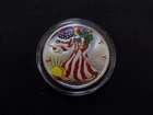 2001 AMERICAN SILVER EAGLE DOLLAR FULL-COLOR WALKING LIBERTY .999 FINE SILVER
