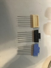 Vintage Lot of 3 Metal Prong Hair Picks, 1 Goody 1 Diane 1 Unbranded