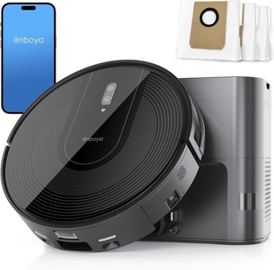 Robot Vacuum Powerful Suction: Robot Vacuum Cleaner with Self-Empty Base Stor...