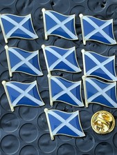 Superb Job Lot Of 10 Scottish Saltire Scotland Small Flag Stunning Pin Badges