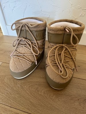 Size 4.5-6 35-38 EU Women's Moon Boot Icon Quilt Snow Winter Boots Caramel