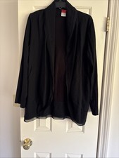 Issey Miyake Blazer Heart Haat Black Pinstripe Cupro Lyocel Pockets Vtg. Size 3