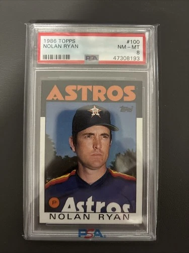 1986 Topps NOLAN RYAN #100 - PSA 8 (NM-MT)