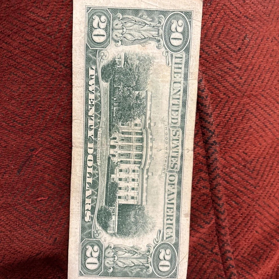 RARO Colecionável-1969 Série A, nota de USD 20 dólares - US$ 20. EDIÇÃO DE COLECIONADOR! - Imagem 4 de 4