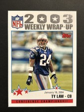 2004 Topps 2003 Weekly Wrap-Up Collection Ty Law #310 Football Sports Card NM