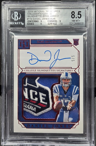 🔥5 OF ONLY 5🔥BGS 8.5 / AUTO 10🔥NT COLLEGIATE DANIEL JONES ROOKIE PATCH AUTO🔥