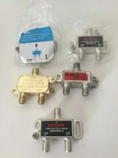 Lot Of 5 2-Way Splitter TV Cable/Antenna Signal