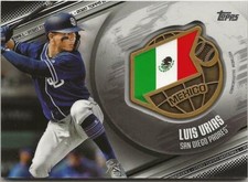 2020 Topps Series 1 LUIS URIAS Global Game Medallion BLACK /149 Padres