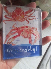 APRIL CORNELL MAGNET RED  CRAB FEELING CRABBY BEACH REFRIGERATOR KITCHEN OCEAN