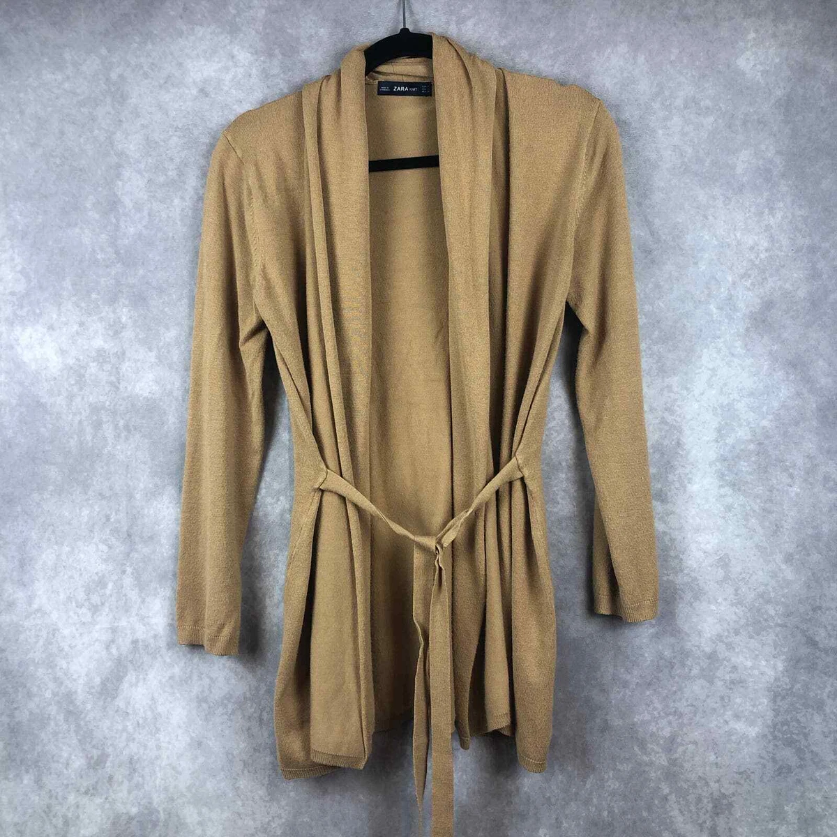 Camel belted clearance cardigan