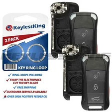 2 New Replacement Keyless Entry Remote Flip Key Fob Shell Case for KR55WK45022