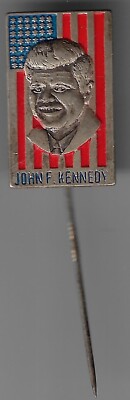 1963 John Kennedy European Visit Flag Stick Pin From Ich Bin Ein Berliner Trip