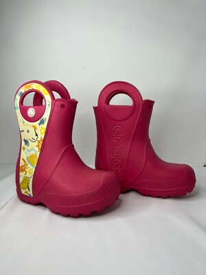 Crocs Kids' Rain Handle It Rain Boots Waterproof Kids' Shoes C6
