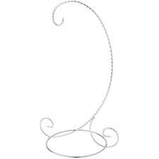 Twisted Silver Ornament Stand Large 12.25" H x 5.5" W x 7.5" D Pack of 2