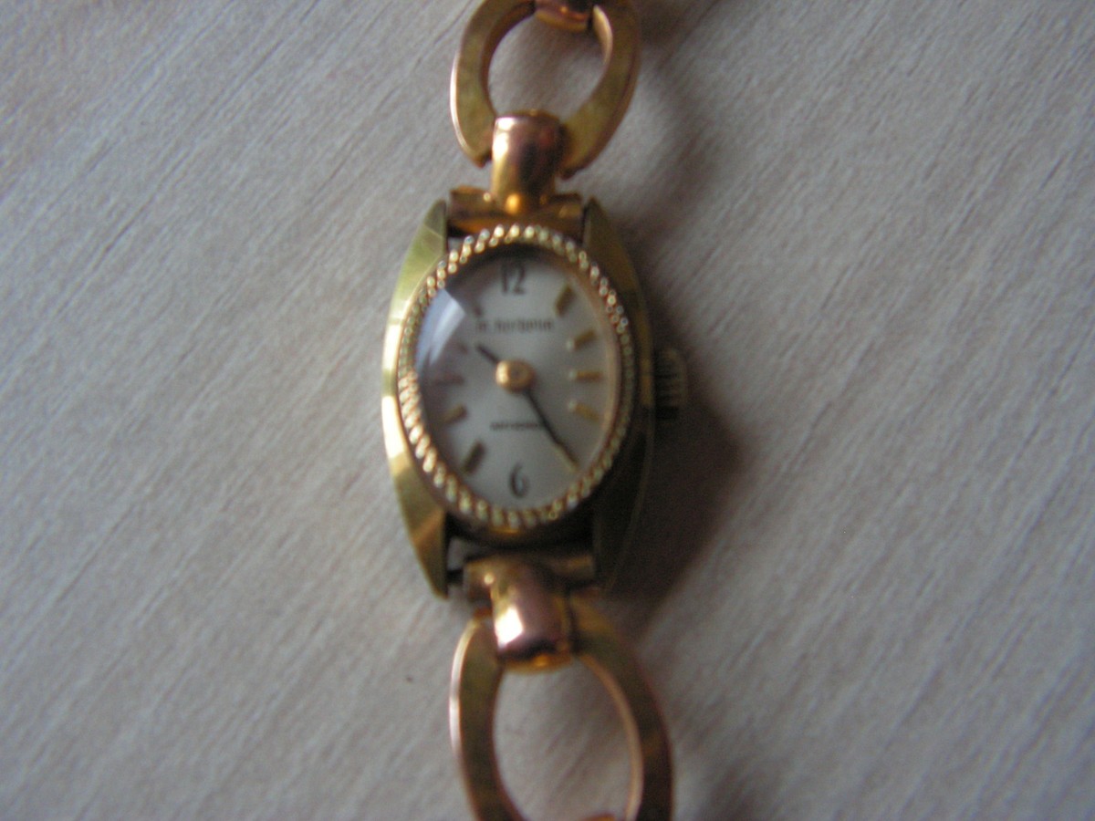 Montre Femme Michel Herbelin Plaquée Or - Cadran Classique, Bracelet Métal - Occasion, à Nettoyer Et Vérifier